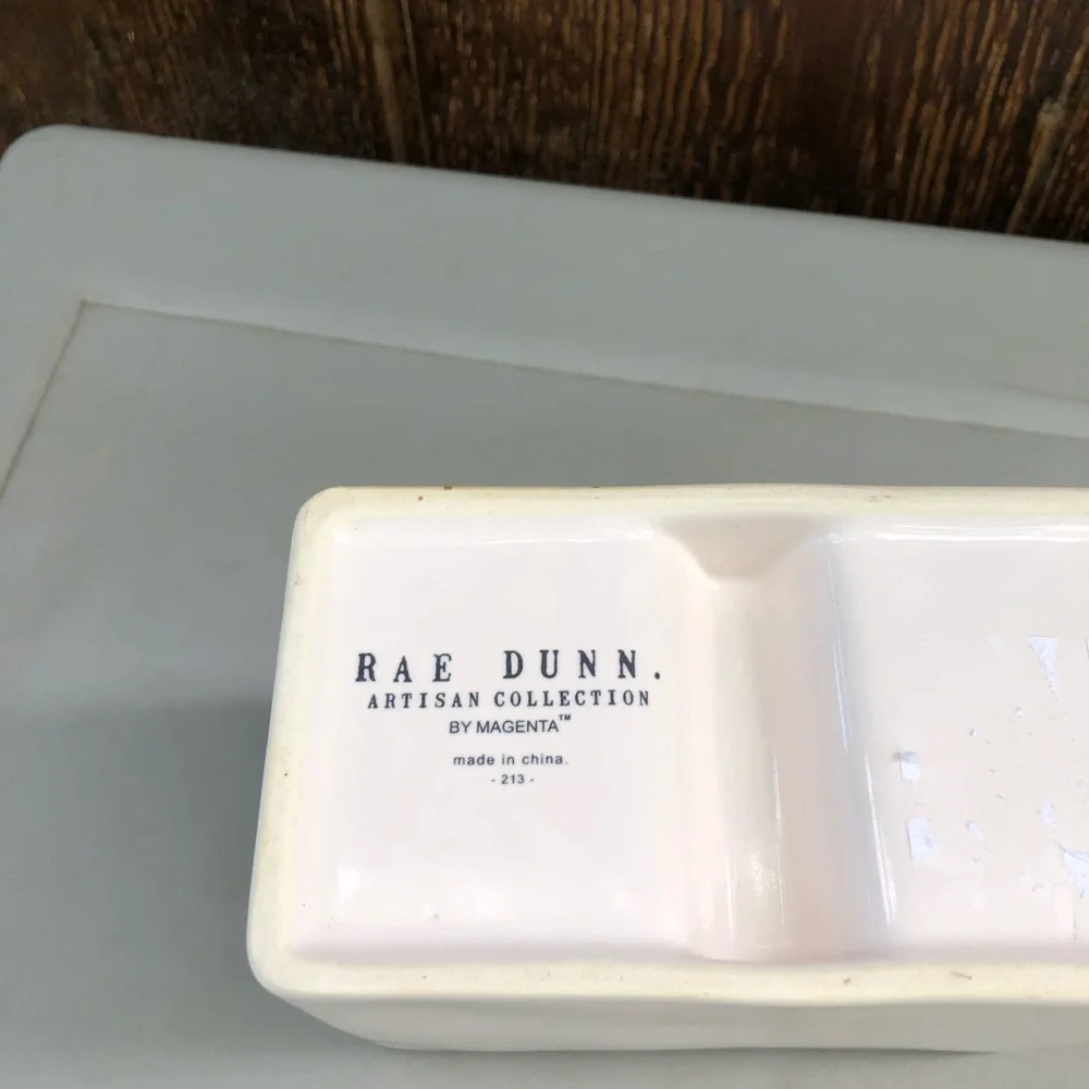 Rae Dunn Ceramic 'Stuff' Organizer with Floral Design